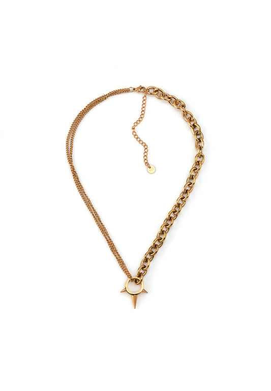 Collar pinchos oro