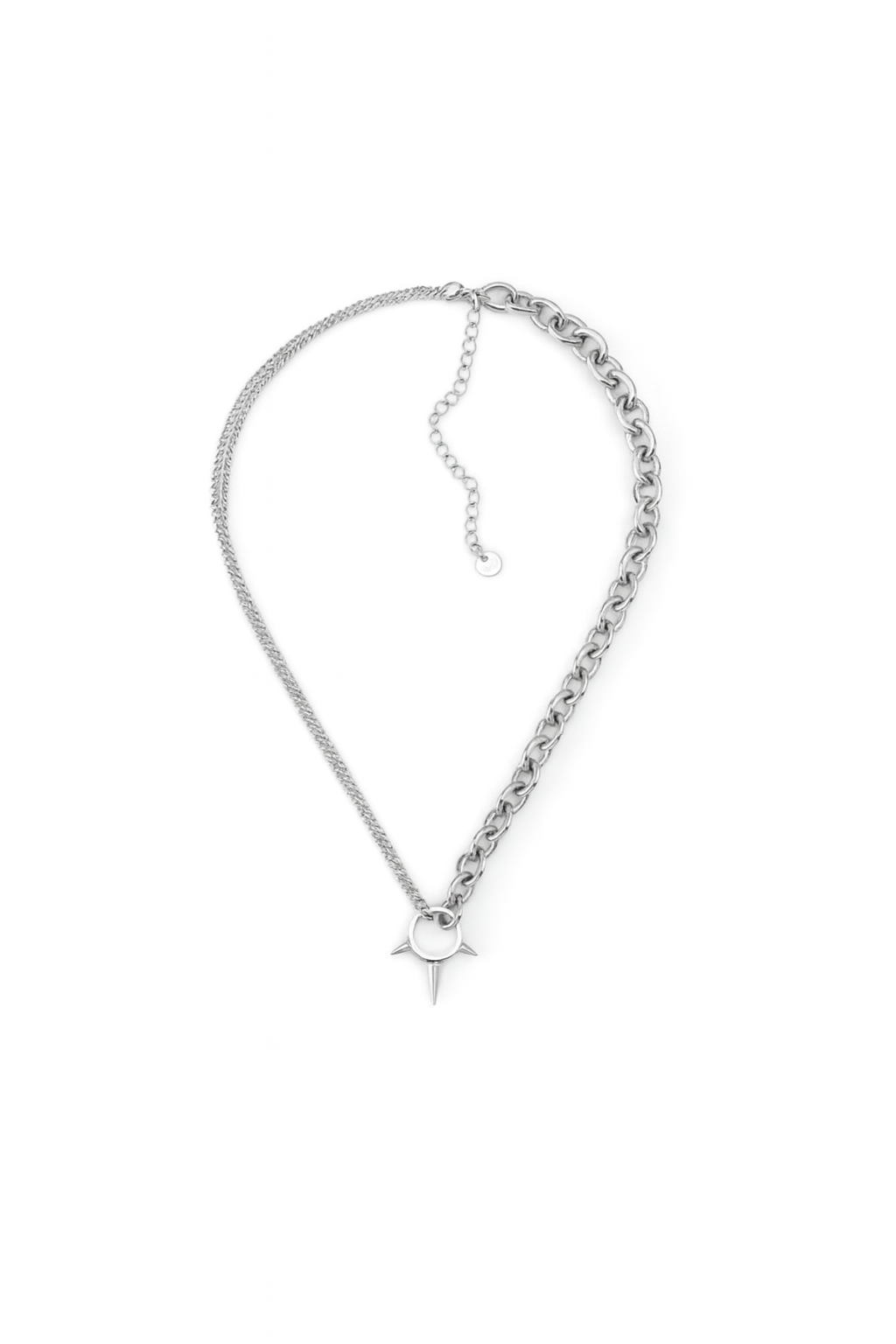 Collar pinchos plata