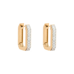 Aros rectangulares oro 